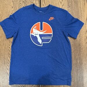 Nike Florida Gators Blue Tee with Orange and White Graphic